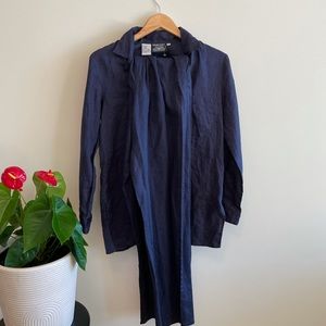 Navy Blue Linen Set